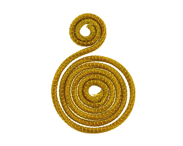 Oitinho espiral capim dourado - 3.5 cm (5 peças) CD-37